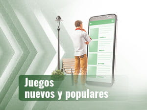 A man in front of the screen of a huge mobile, next to a bench and a lamppost.