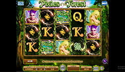 Game screen of the slot Pixies of the Forest by IGT.