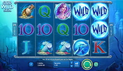 Game to the God of Wild Sea slot from Playson where a winning combination and several wilds appear.