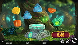 Image with the game screen of the Well of Wonders slot by Thunderkick